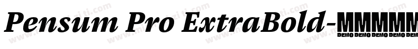 Pensum Pro ExtraBold字体转换
